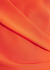 Halston - Wrap-effect stretch-crepe midi dress - Red - US 0