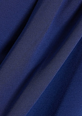 Halston - Zaria draped stretch-jersey wide-leg jumpsuit - Blue - US 0