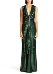 HALSTON Magdalena Sequin Gown