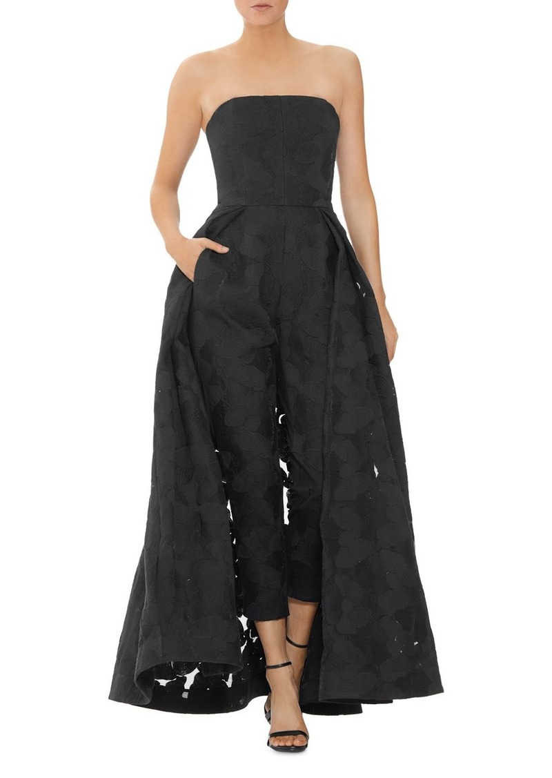 formal pants with skirt overlay