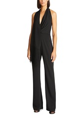 Halston Tamra Sleeveless V Neck Jumpsuit