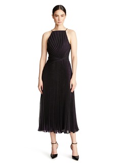 HALSTON Women's Cocktail Dress in Foil Chiffon