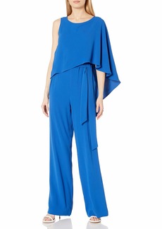 HALSTON Women's Flowy Draped Jumpsuit