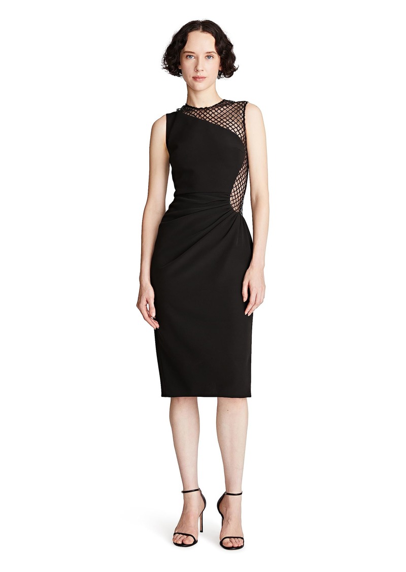 HALSTON Women's Kenda Dress in Crepe & Sequin