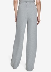 Halston Women's Mid-Rise Wide-Leg Back-Zip Pants - Grey Multi