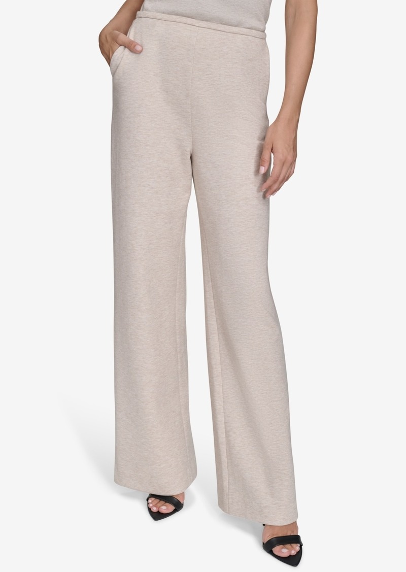 Halston Women's Mid-Rise Wide-Leg Pants - Camel