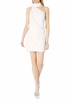 HALSTON Women's Scarf Neck Dress