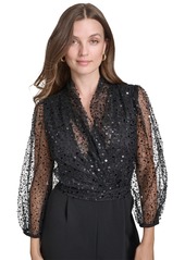 Halston Women's Sequined Jumpsuit - Black