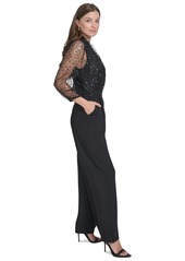 Halston Women's Sequined Jumpsuit - Black