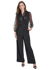 Halston Women's Sequined Jumpsuit - Black