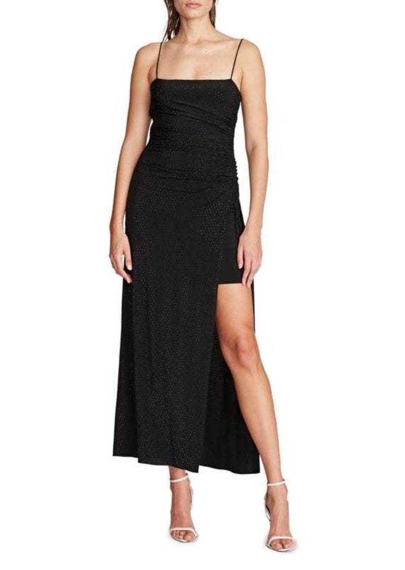 Halston Hanna Crystal-Embellished Jersey Dress