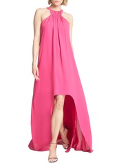 Halston Heritage High/Low Crepe Trapeze Gown