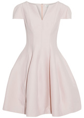 Halston Heritage Woman Flared Cotton And Silk-blend Dress Pastel Pink