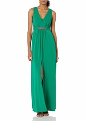 Halston Heritage Women's A-Line Embellished Jersey Gown