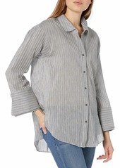 Halston Heritage Women's Long Sleeve Wide Cuff Shirt