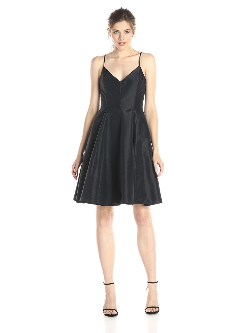 halston black cocktail dress