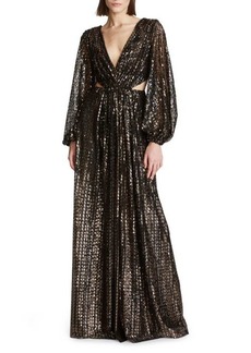 Halston Heritage Madelyn Sequin Cutout Gown