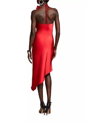 Halston Joellen Satin Slip Midi-Dress