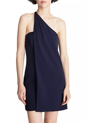 Halston Kalia Crepe One-Shoulder Minidress