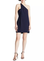 Halston Kalia Crepe One-Shoulder Minidress