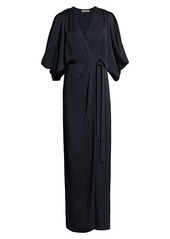 Halston Kimono-Style Wrap Gown