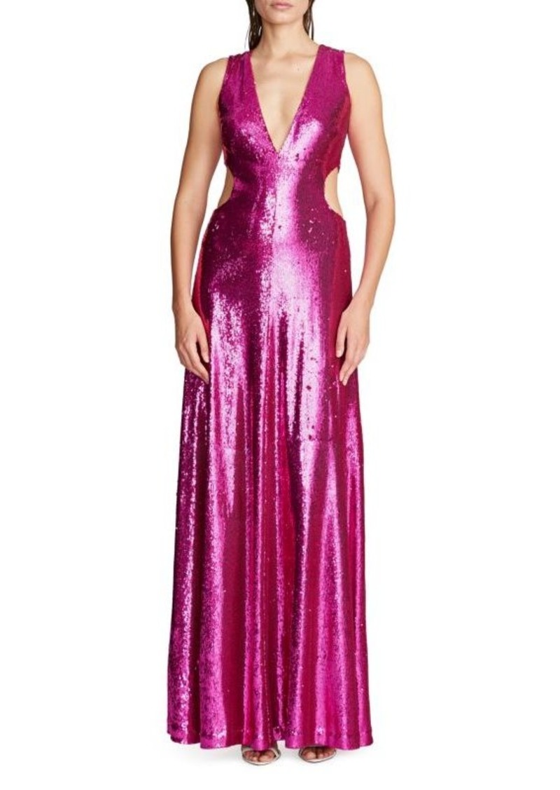 Halston Natalia Sequined Gown