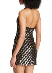 Halston Nidya Sequined Halterneck Minidress