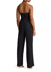 Halston Oki Stretch Crepe Jumpsuit