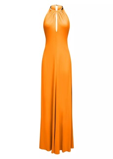 Halston Oriana Jersey Halterneck Gown