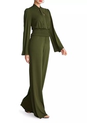 Halston Parris Jersey Keyhole Jumpsuit