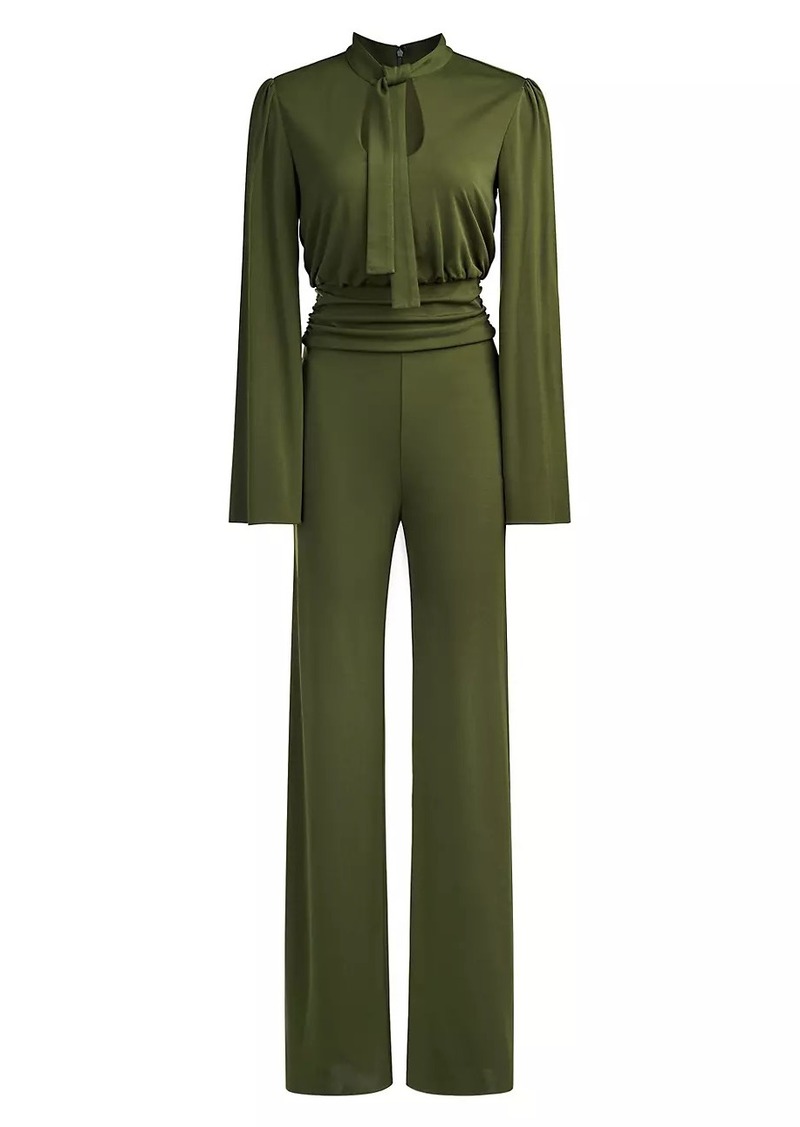 Halston Parris Jersey Keyhole Jumpsuit