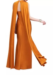 Halston Reta Satin Gown