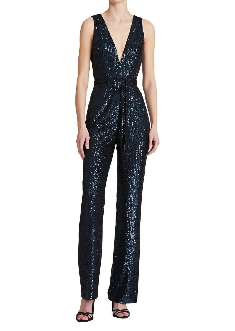 Halston Rosa Jumpsuit In Ink