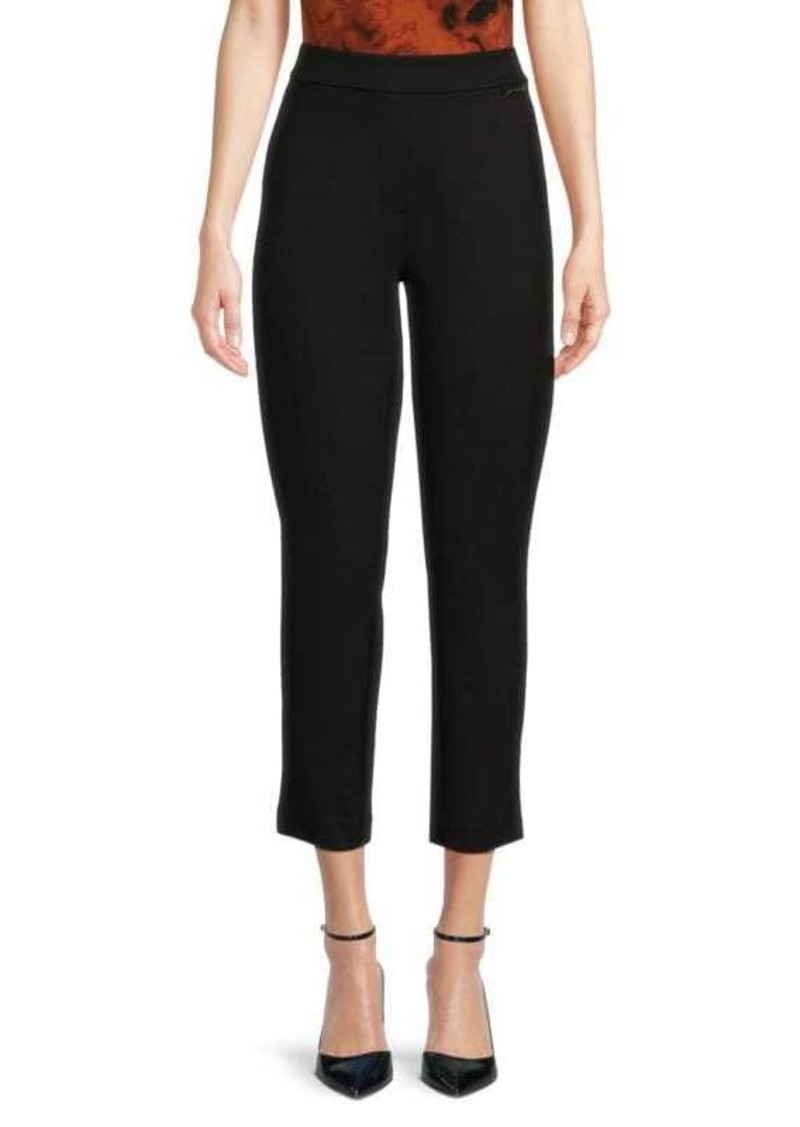 Halston Solid Cropped Pants