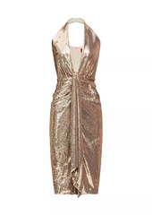 Halston Sya Sequined Halter Midi-Dress