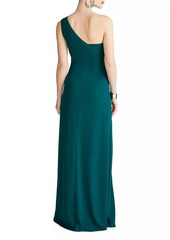 Halston Verdianna One-Shoulder Gown