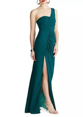 Halston Verdianna One-Shoulder Gown