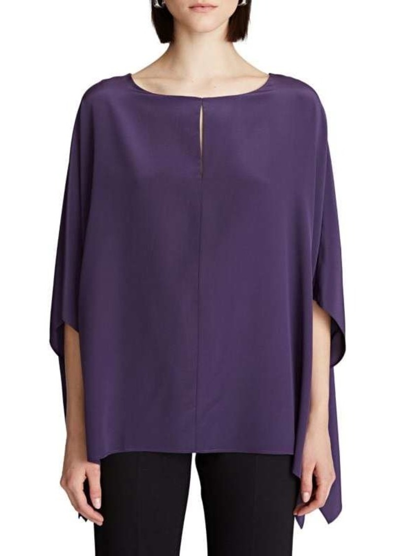 Halston Wendy Crepe De Chine Caftan Blouse