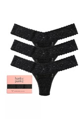 Hanky Panky 3-Pack Lace Low-Rise Thongs