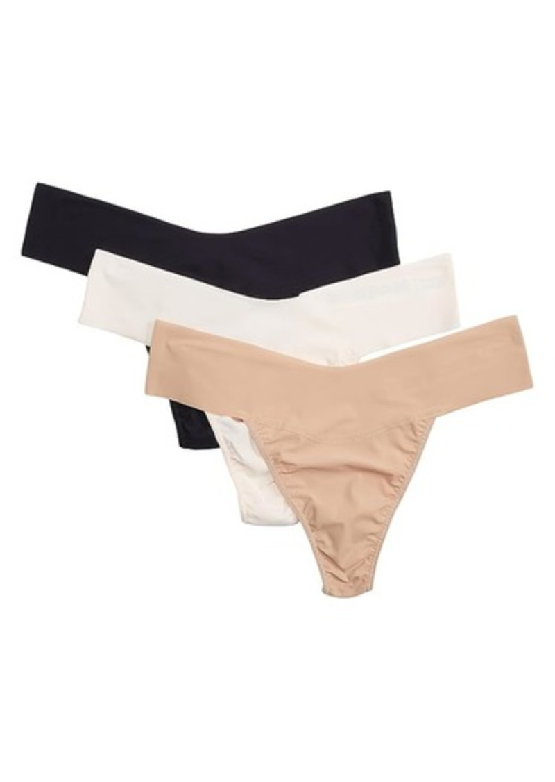 Hanky Panky BreatheSoft Natural Rise Thong 3-Pack