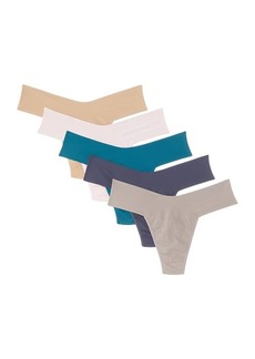 Hanky Panky BreatheSoft Natural Rise Thong 5-Pack