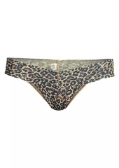 Hanky Panky Classic Leopard Lace Low-Rise Thong