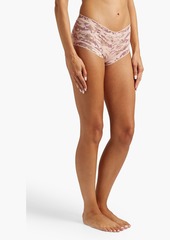 Hanky Panky - Stretch-lace mid-rise briefs - Pink - XS