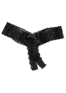 Hanky Panky After Midnight Solid Open Panel Thong 481001 - Black