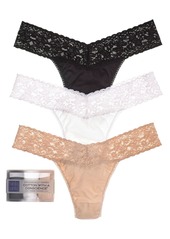 Hanky Panky Cotton with a Conscience� Original-Rise Thongs, Set of 3