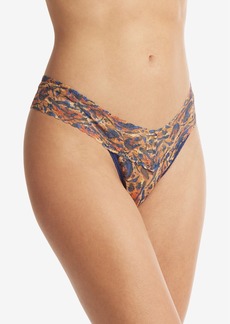 Hanky Panky Printed Signature Lace Low Rise Thong, PR4911 - Wild About Blue Animal Print