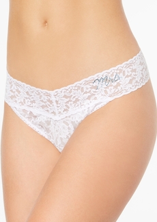 Hanky Panky Mrs. Original-Rise Sheer Lace Thong 4811T2 - White Chrystals