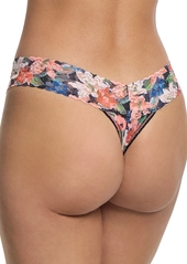 Hanky Panky Printed Signature Lace Low Rise Thong Underwear - Flowers In Your Hair