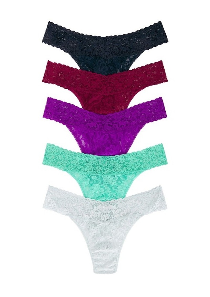 Hanky Panky Signature Lace Original Rise Thong 5 Pack