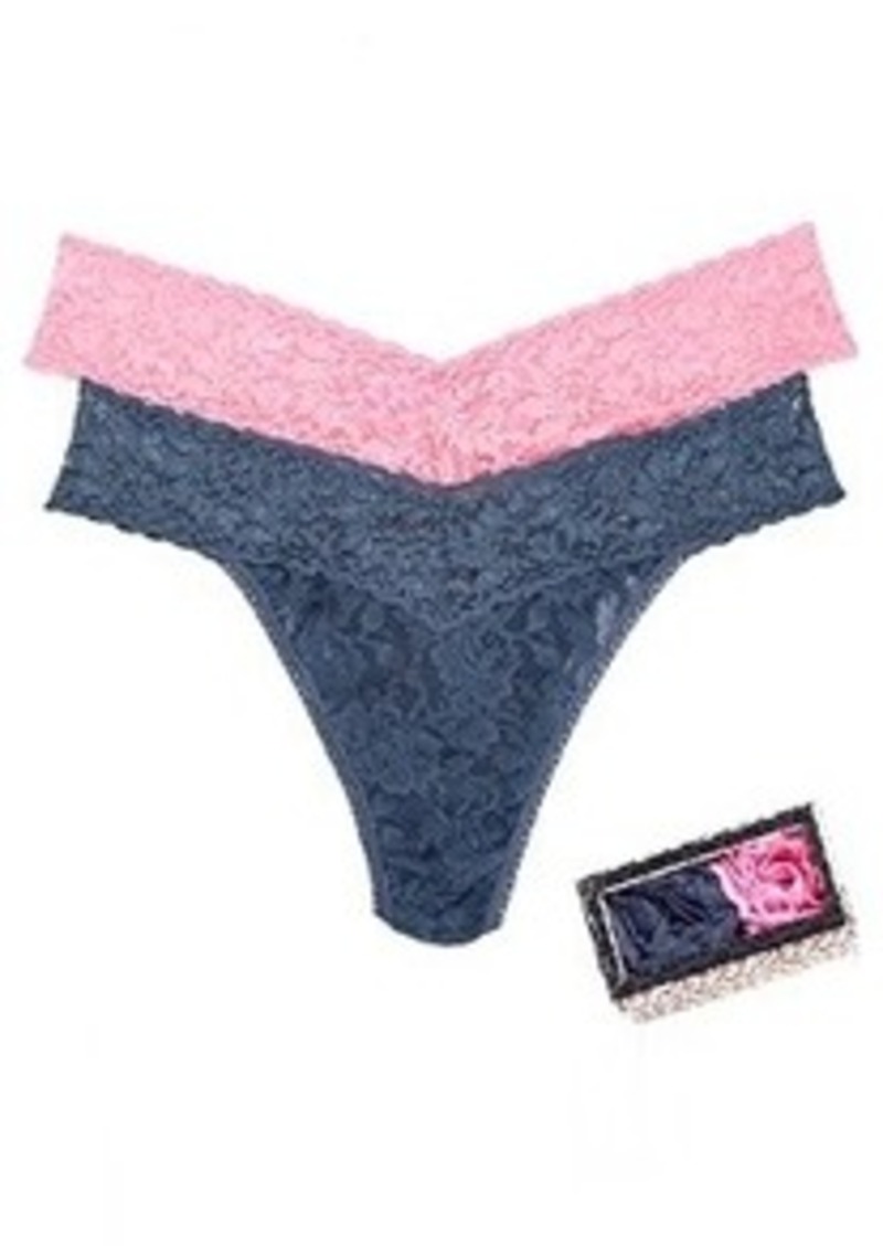 Hanky Panky Hanky Panky Signature Lace Original Rise Thong Gift Pack ...